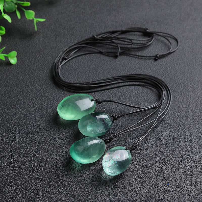 Karma Stone Green Fluorite Power Necklace Pendant