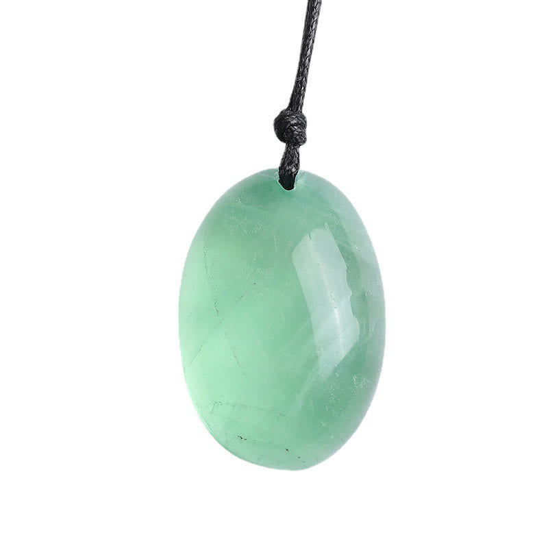 Karma Stone Green Fluorite Power Necklace Pendant