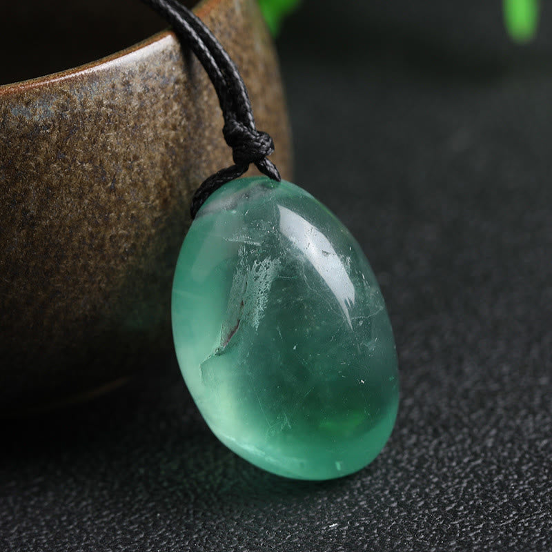 Karma Stone Green Fluorite Power Necklace Pendant