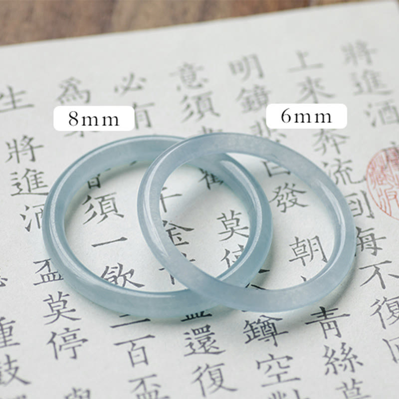 Karma Stone Natural Aquamarine Serenity Bangle Bracelet