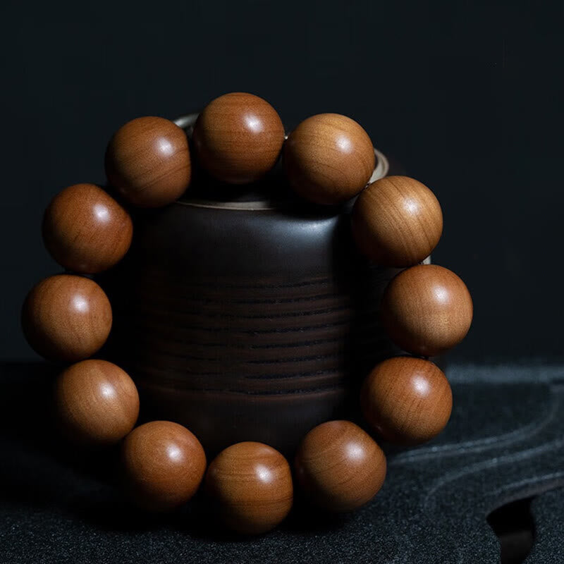 Karma Stone Mysore Sandalwood Wood Bead Healing Mala Bracelet