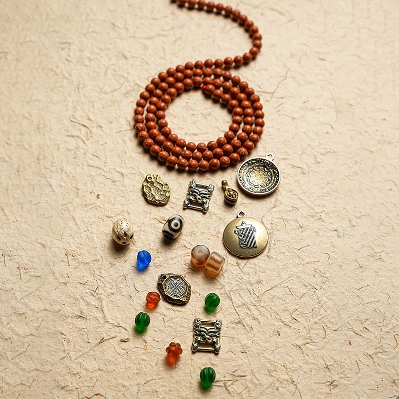 Karma Stone Tibet Bodhi Seed 108 Mala Beads Wisdom Peace Bracelet Necklace