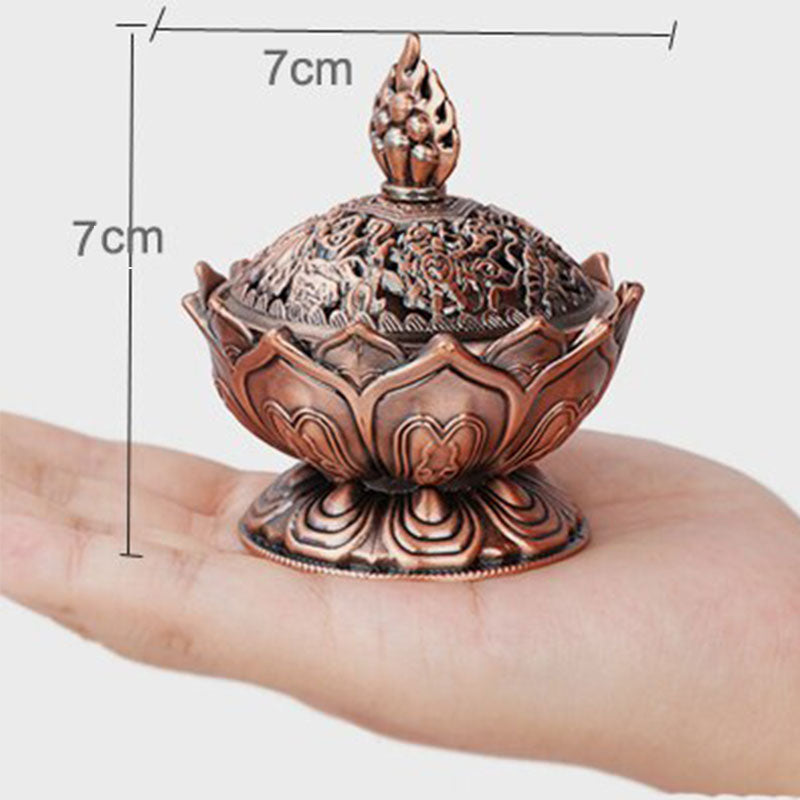 Karma Stone Tibetan Lotus Shaped Purify Incense Burner