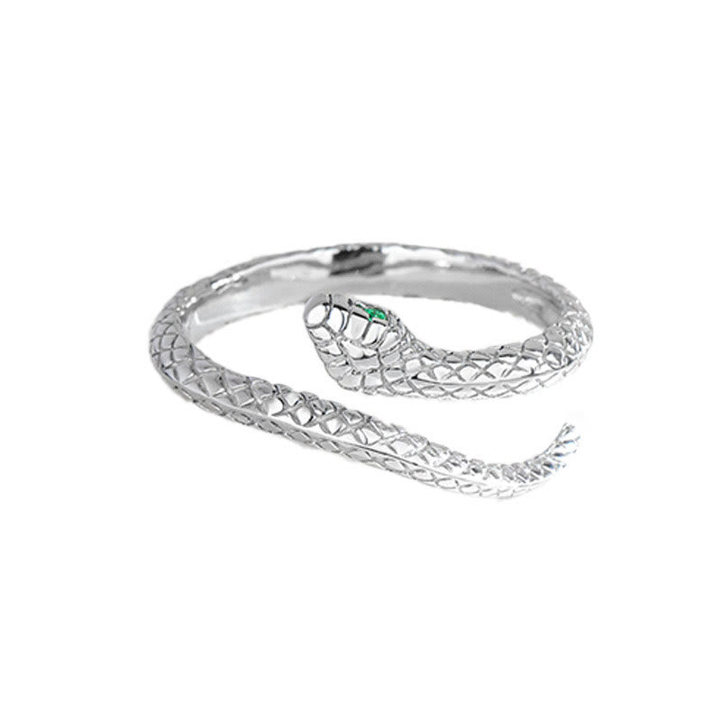 Karma Stone 925 Sterling Silver Year Of The Snake Adjustable Protection Ring