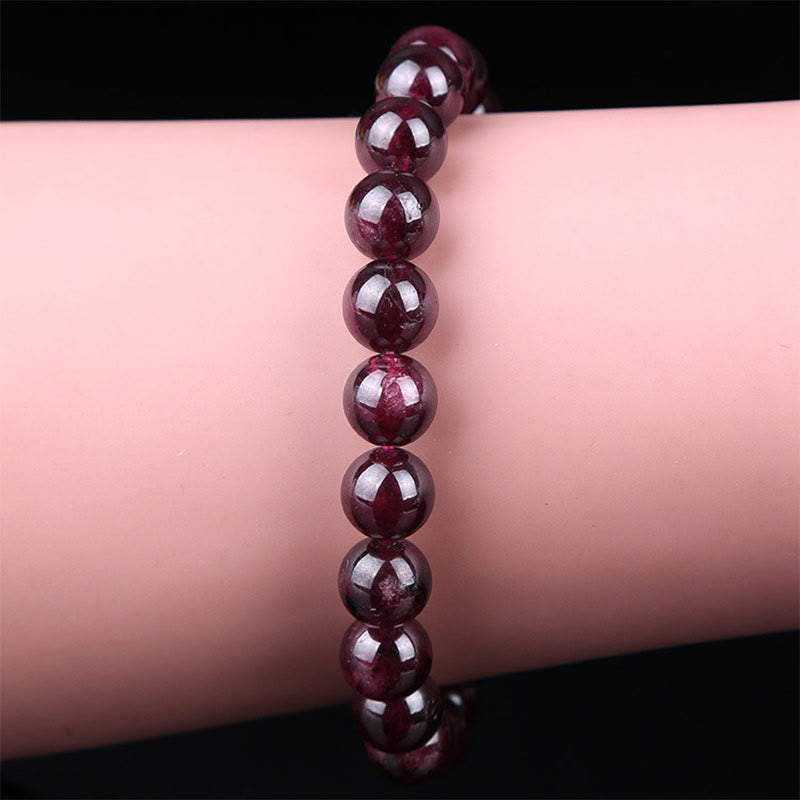 Karma Stone Natural Garnet Bead Passion Bracelet