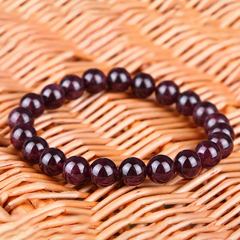Karma Stone Natural Garnet Bead Passion Bracelet