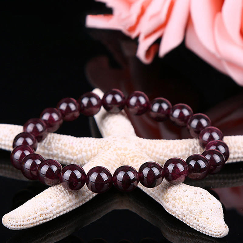 Karma Stone Natural Garnet Bead Passion Bracelet