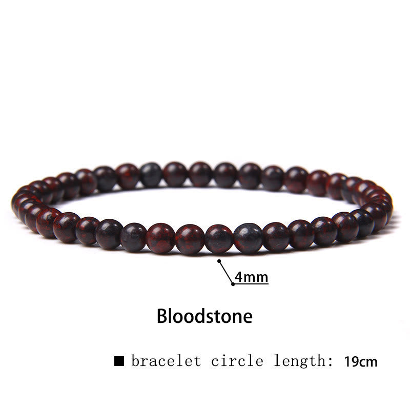 Karma Stone 4mm Various Stone Crystal Mini Beads Healing Bracelet