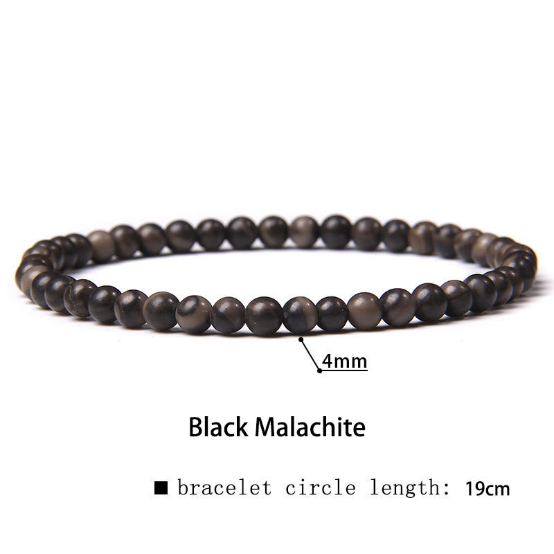 Karma Stone 4mm Various Stone Crystal Mini Beads Healing Bracelet