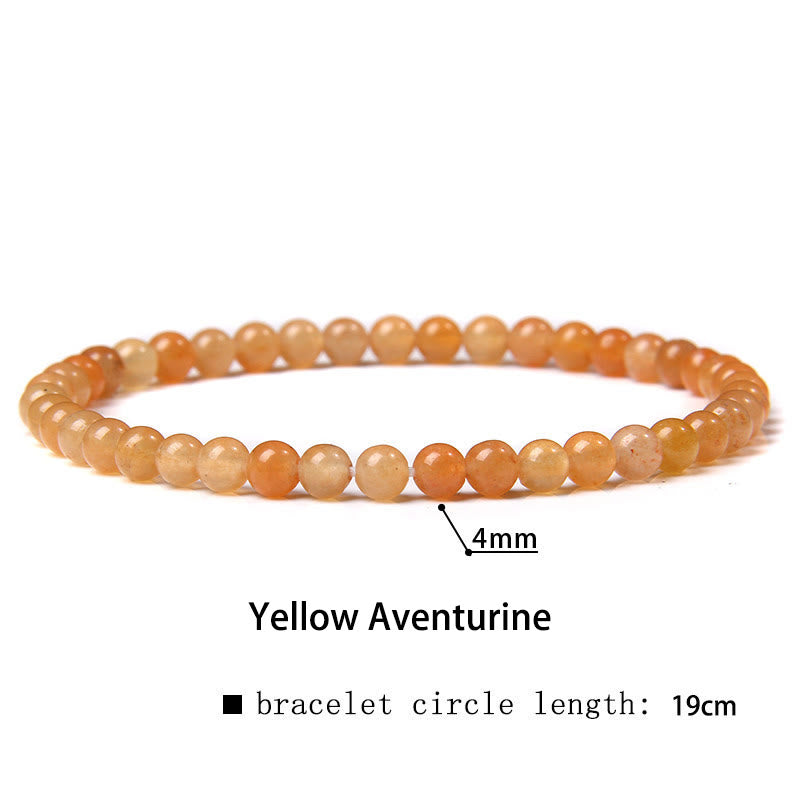 Karma Stone 4mm Various Stone Crystal Mini Beads Healing Bracelet