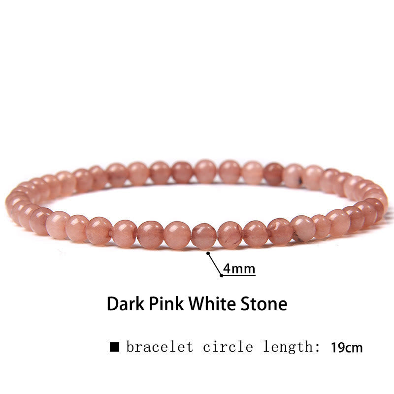 Karma Stone 4mm Various Stone Crystal Mini Beads Healing Bracelet