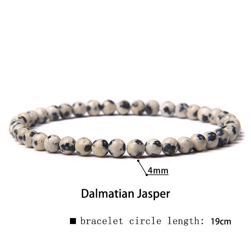 Karma Stone 4mm Various Stone Crystal Mini Beads Healing Bracelet