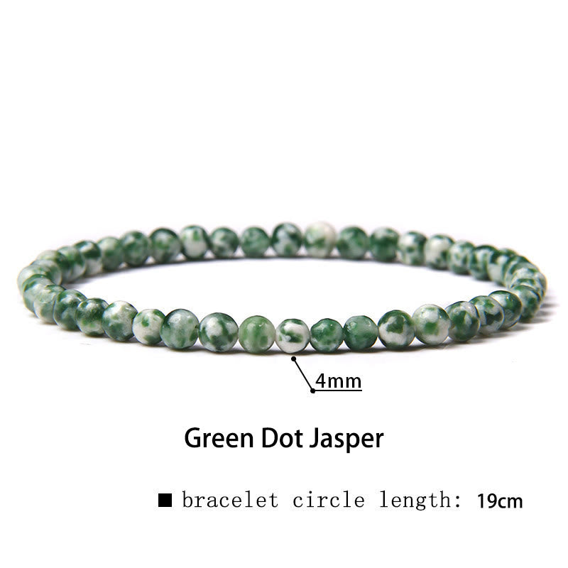 Karma Stone 4mm Various Stone Crystal Mini Beads Healing Bracelet