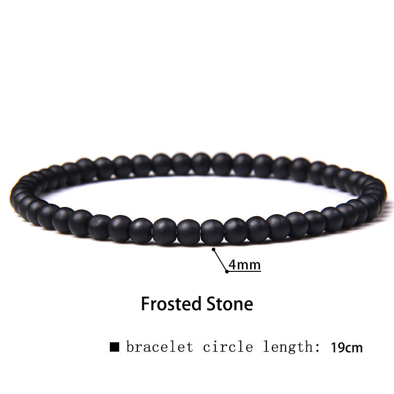 Karma Stone 4mm Various Stone Crystal Mini Beads Healing Bracelet