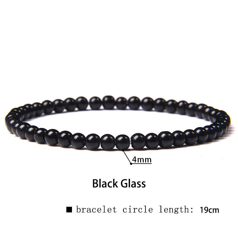 Karma Stone 4mm Various Stone Crystal Mini Beads Healing Bracelet