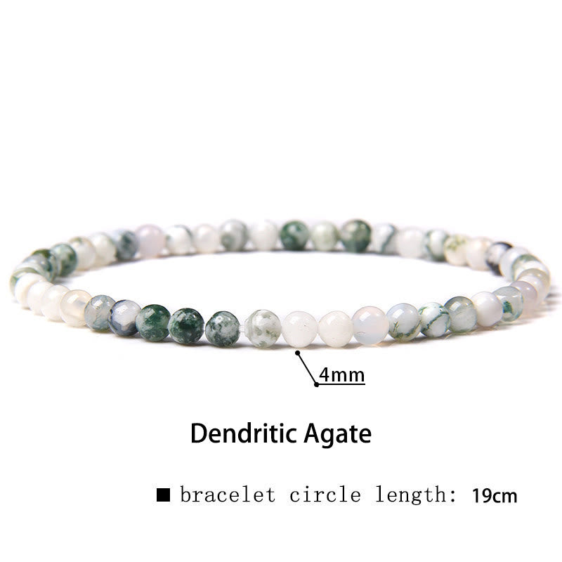 Karma Stone 4mm Various Stone Crystal Mini Beads Healing Bracelet