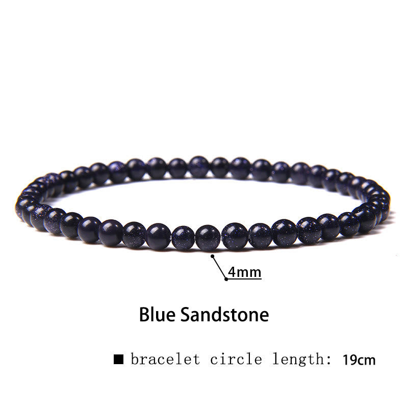 Karma Stone 4mm Various Stone Crystal Mini Beads Healing Bracelet