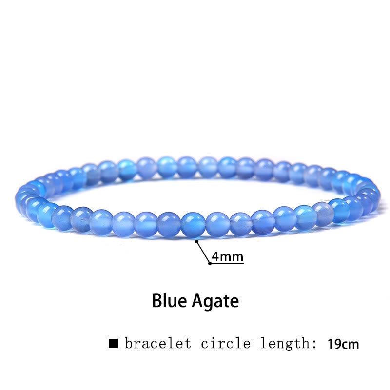 Karma Stone 4mm Various Stone Crystal Mini Beads Healing Bracelet