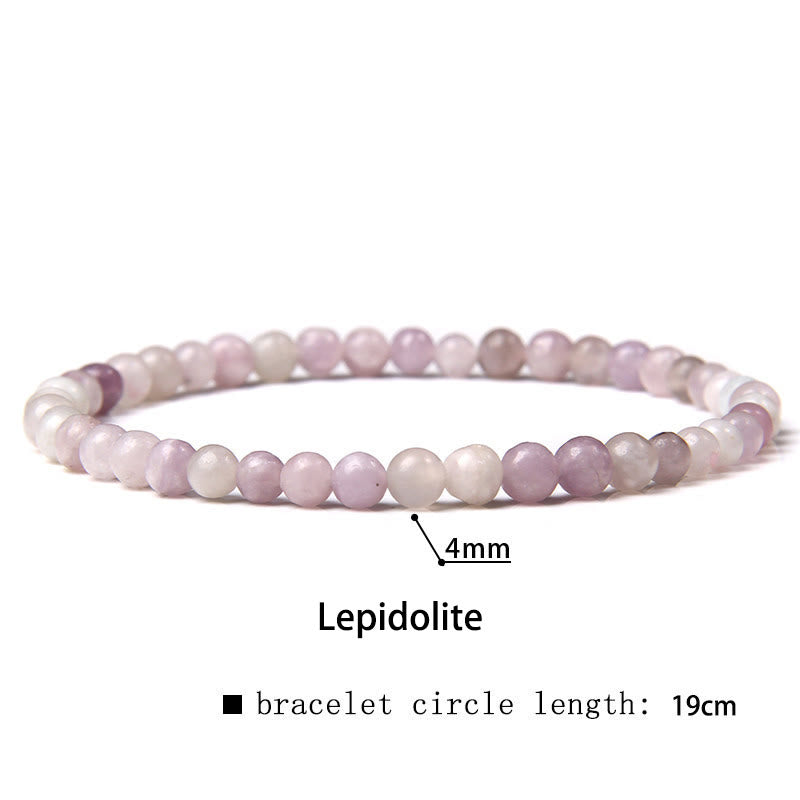 Karma Stone 4mm Various Stone Crystal Mini Beads Healing Bracelet