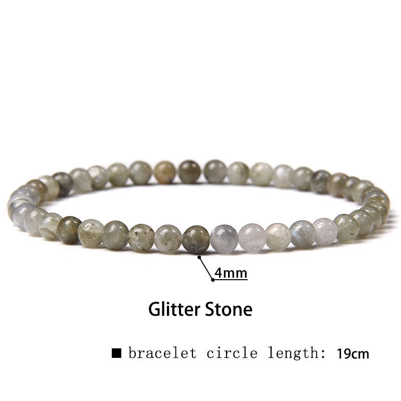 Karma Stone 4mm Various Stone Crystal Mini Beads Healing Bracelet
