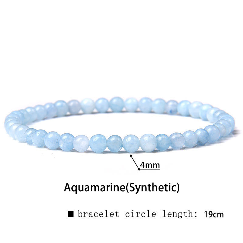 Karma Stone 4mm Various Stone Crystal Mini Beads Healing Bracelet