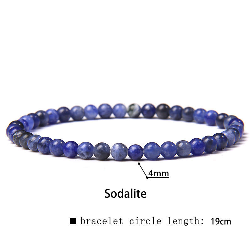 Karma Stone 4mm Various Stone Crystal Mini Beads Healing Bracelet