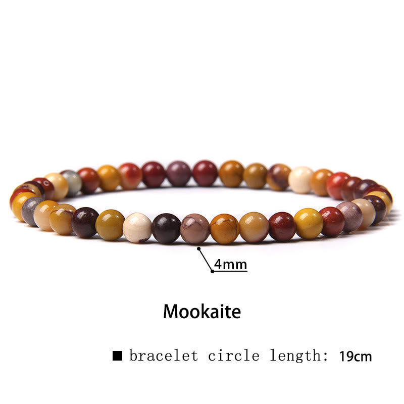 Karma Stone 4mm Various Stone Crystal Mini Beads Healing Bracelet