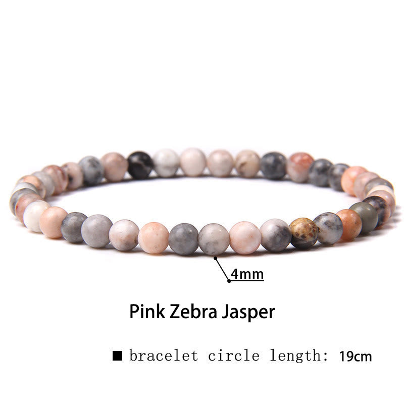 Karma Stone 4mm Various Stone Crystal Mini Beads Healing Bracelet