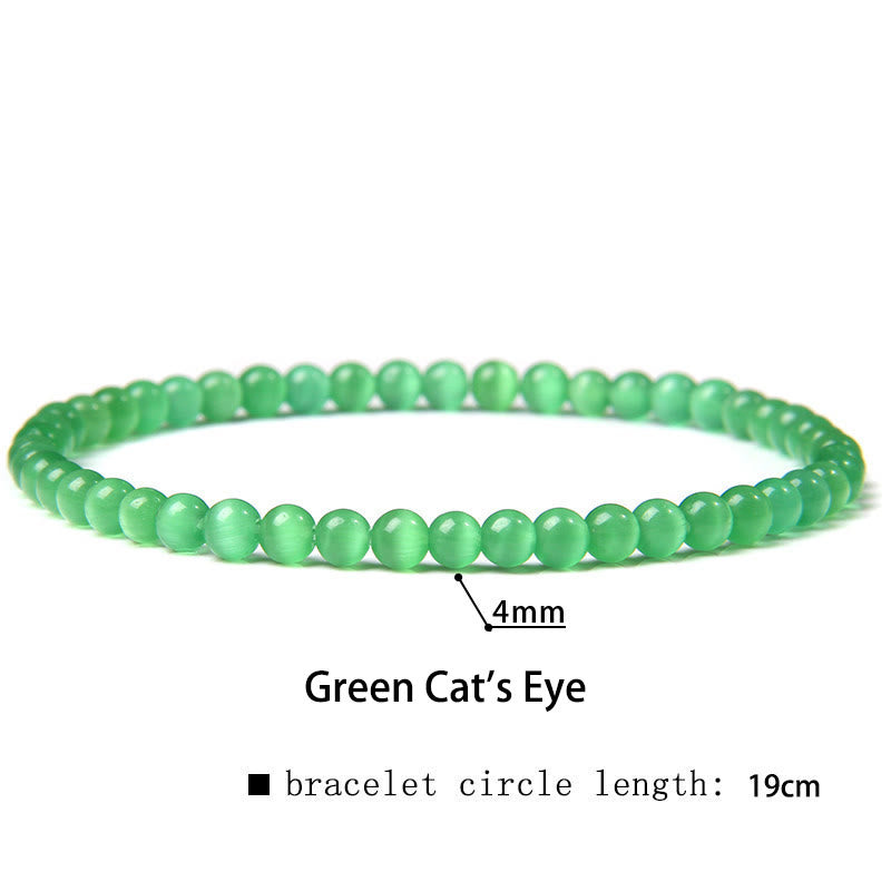 Karma Stone 4mm Various Stone Crystal Mini Beads Healing Bracelet