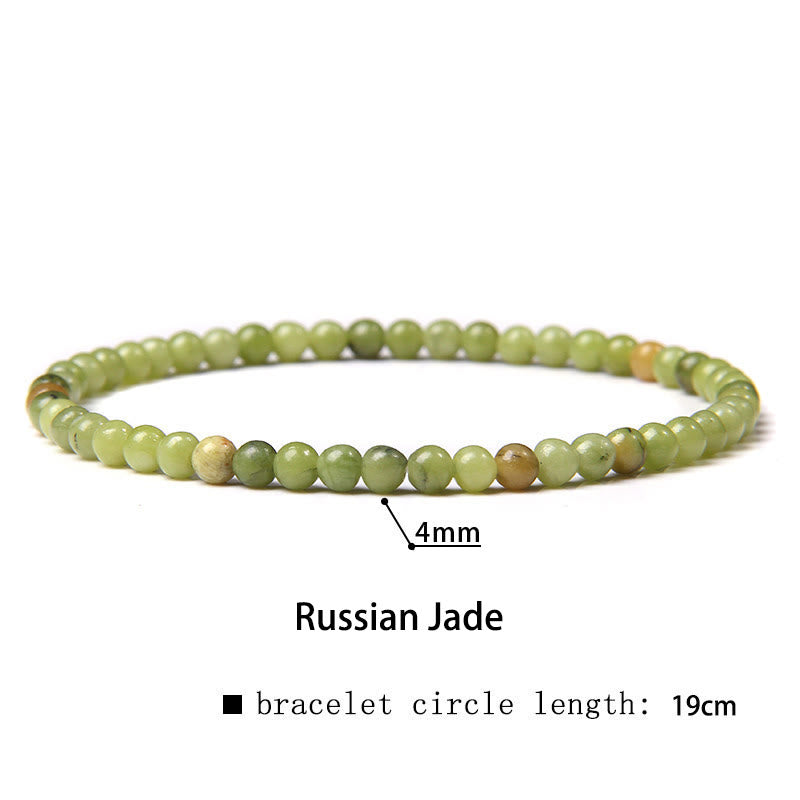 Karma Stone 4mm Various Stone Crystal Mini Beads Healing Bracelet