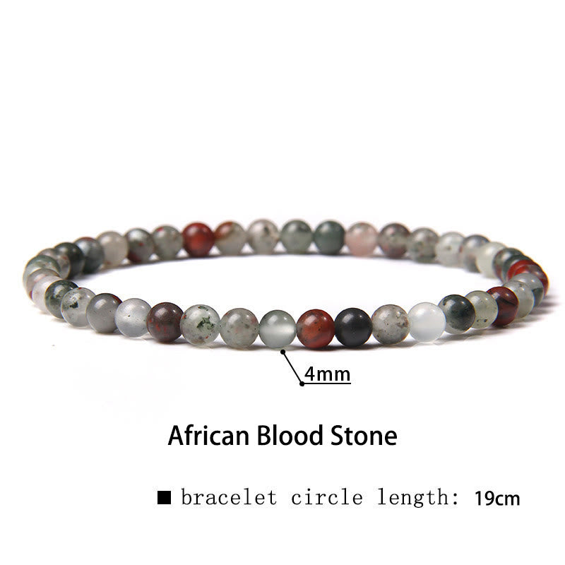 Karma Stone 4mm Various Stone Crystal Mini Beads Healing Bracelet