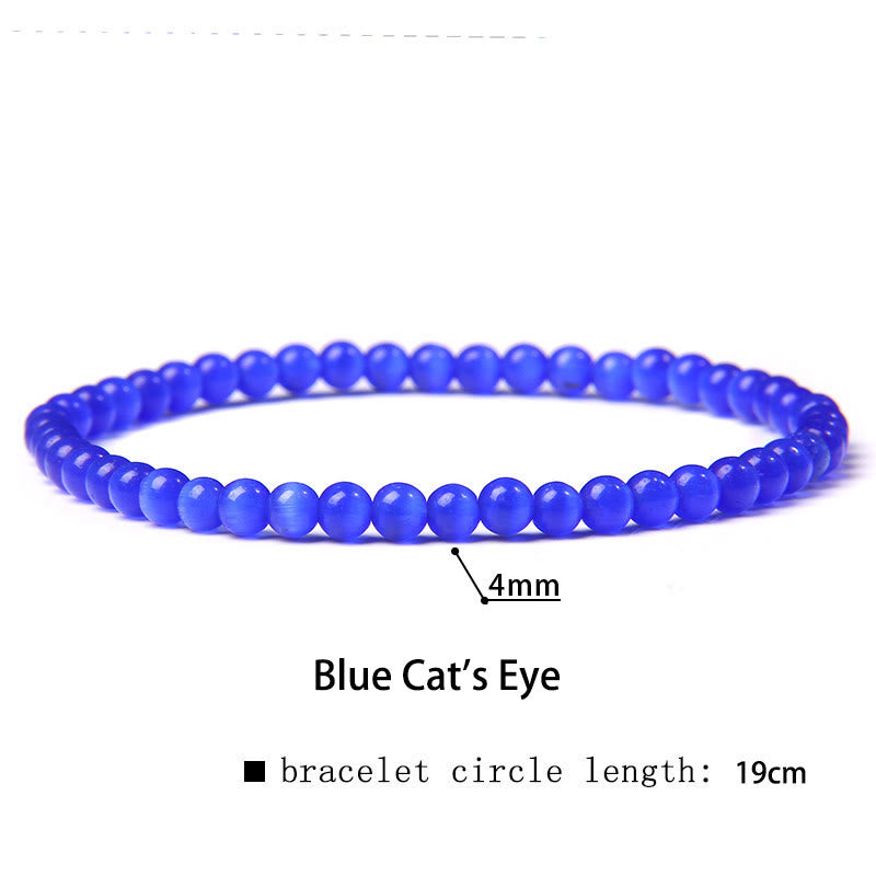 Karma Stone 4mm Various Stone Crystal Mini Beads Healing Bracelet