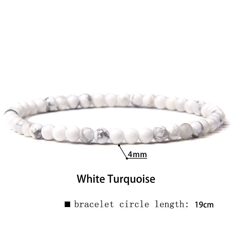 Karma Stone 4mm Various Stone Crystal Mini Beads Healing Bracelet