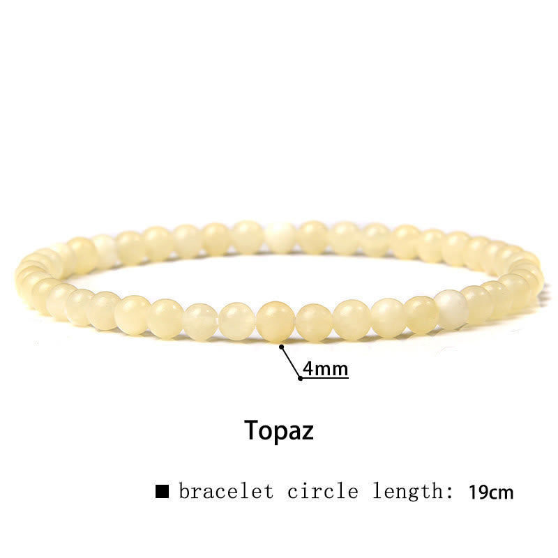 Karma Stone 4mm Various Stone Crystal Mini Beads Healing Bracelet