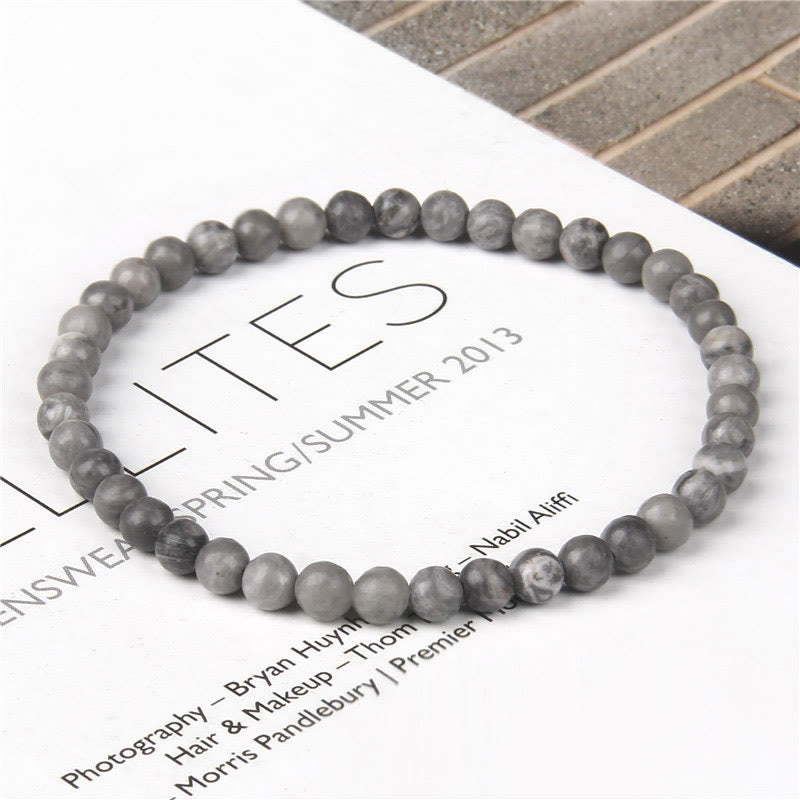 Karma Stone 4mm Various Stone Crystal Mini Beads Healing Bracelet