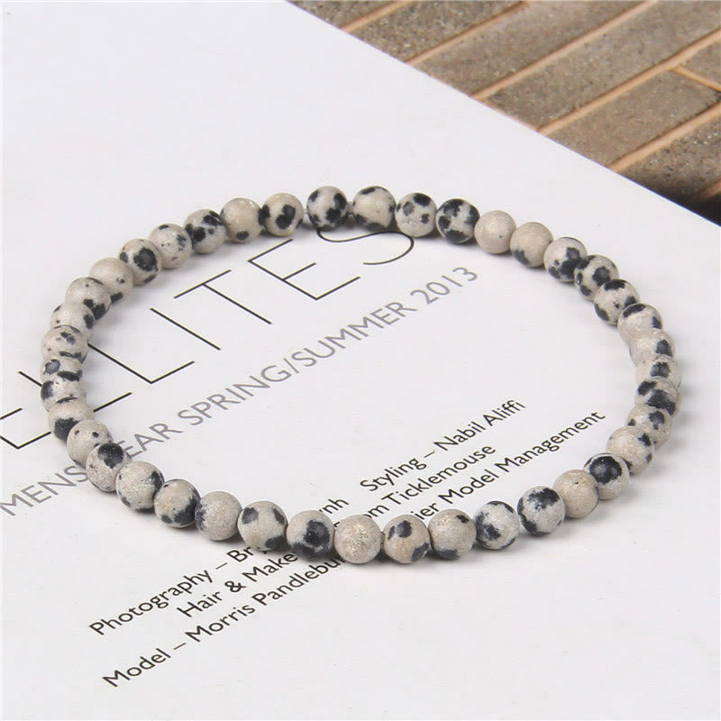 Karma Stone 4mm Various Stone Crystal Mini Beads Healing Bracelet
