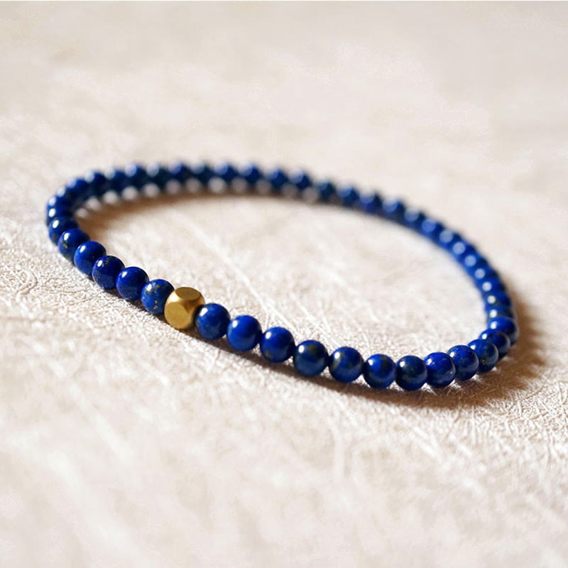 Karma Stone 4mm Ultra-thin Lazurite Beads Self Care Bracelet