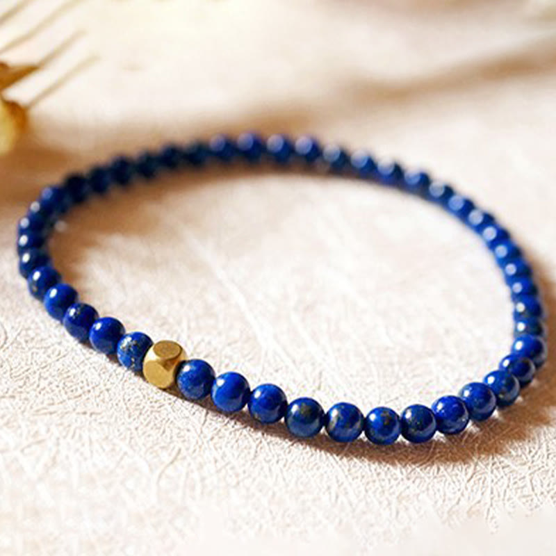 Karma Stone 4mm Ultra-thin Lazurite Beads Self Care Bracelet