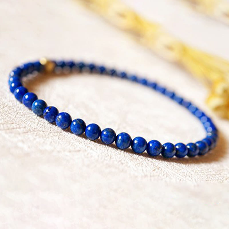 Karma Stone 4mm Ultra-thin Lazurite Beads Self Care Bracelet