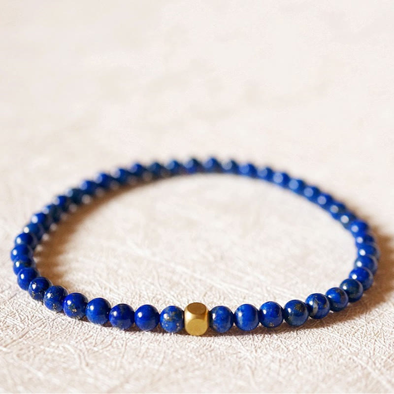 Karma Stone 4mm Ultra-thin Lazurite Beads Self Care Bracelet