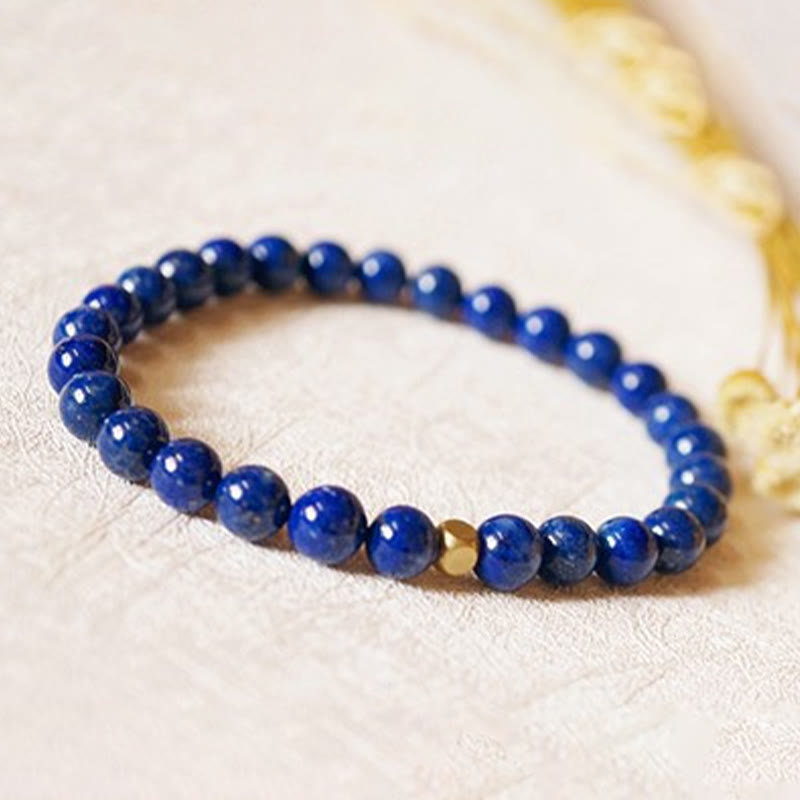Karma Stone 4mm Ultra-thin Lazurite Beads Self Care Bracelet