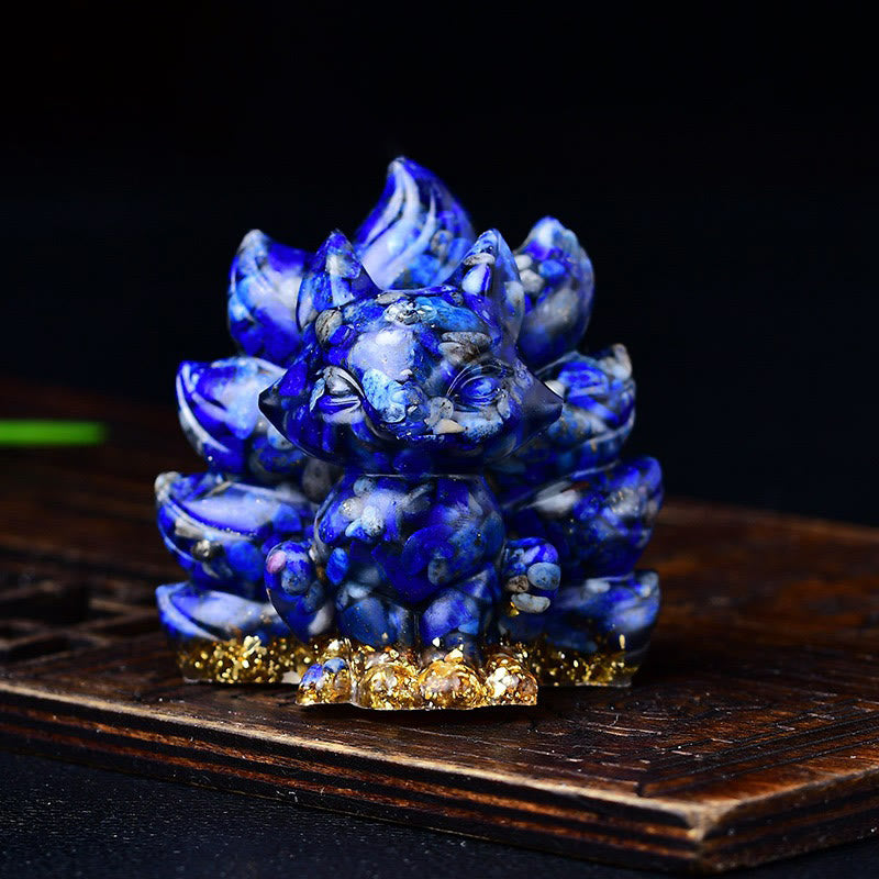 Karma Stone Natural Various Crystal Strawberry Quartz Amethyst Nine Tailed Fox Protection Home Decoration