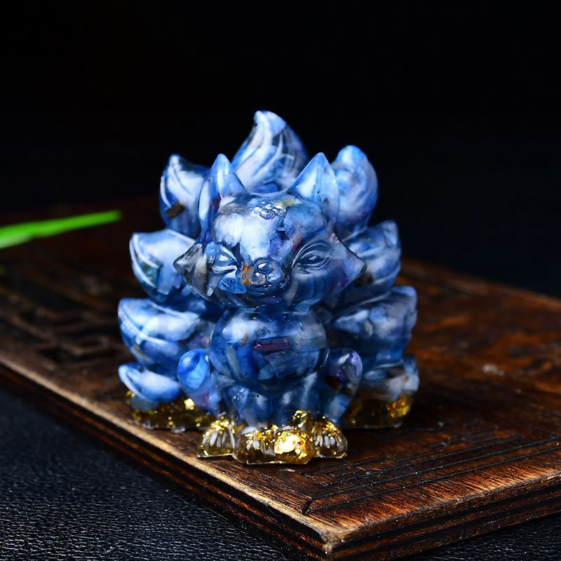 Karma Stone Natural Various Crystal Strawberry Quartz Amethyst Nine Tailed Fox Protection Home Decoration