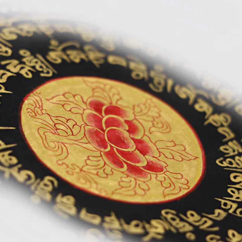 Karma Stone Tibetan Thangka Painting Om Mani Padme Hum Scripture Handmade Decoration(Random Style)