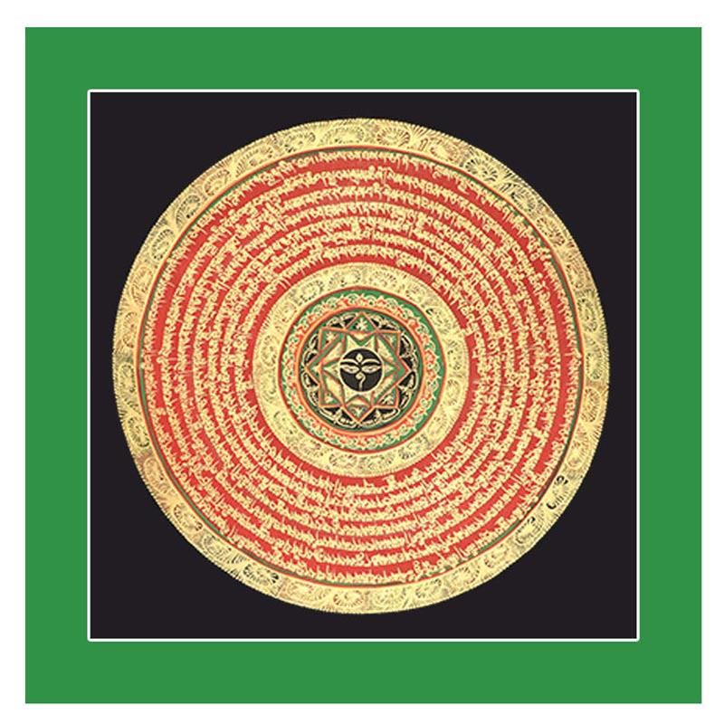 Karma Stone Tibetan Thangka Painting Six True Words Scripture Handmade Decoration Blind Box(Random Style)