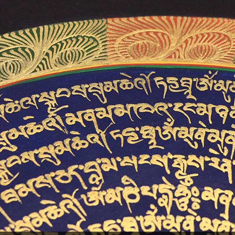 Karma Stone Tibetan Thangka Painting Six True Words Scripture Handmade Decoration Blind Box(Random Style)