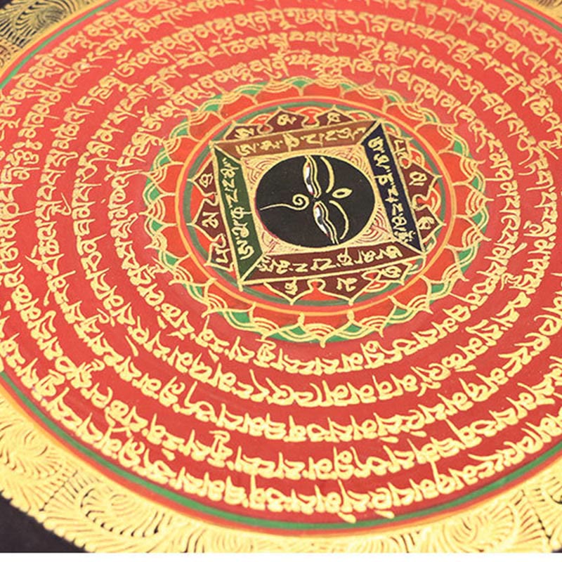 Karma Stone Tibetan Thangka Painting Six True Words Scripture Handmade Decoration Blind Box(Random Style)