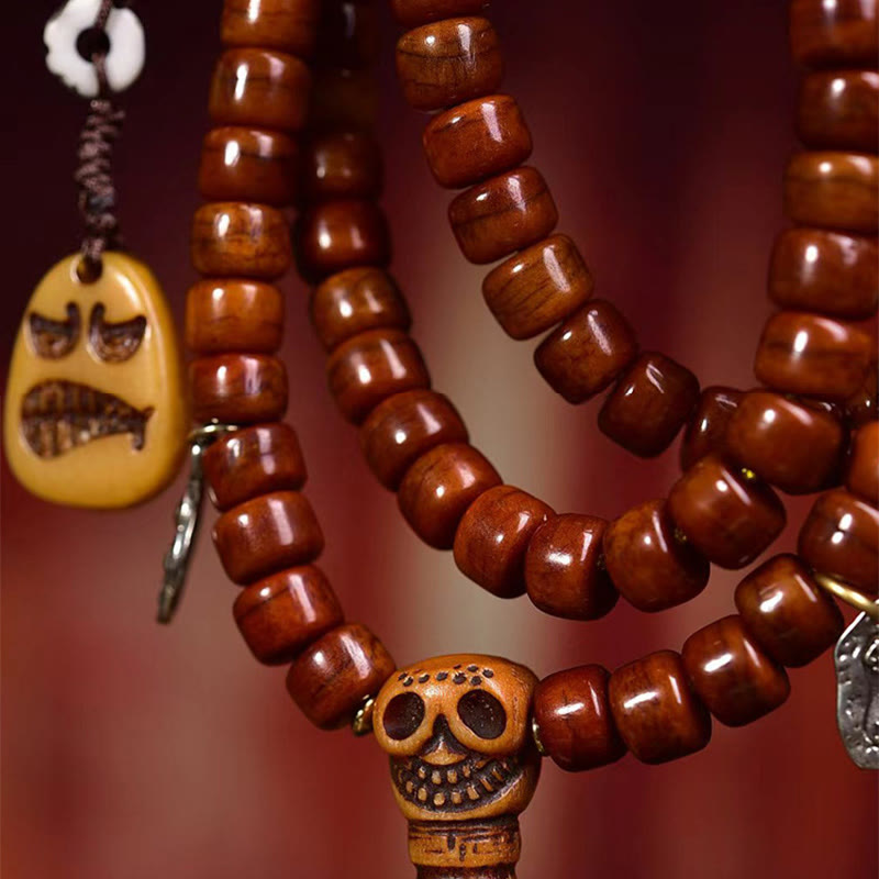 Karma Stone Tibet 108 Beads Yak Bone Dzi Bead Strength Mala