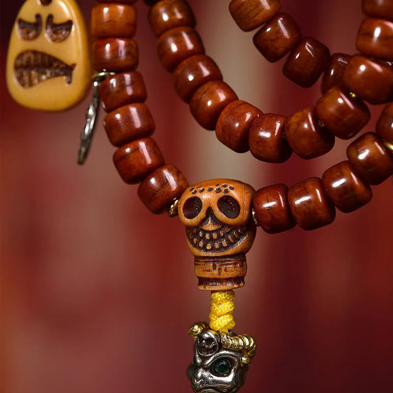 Karma Stone Tibet 108 Beads Yak Bone Dzi Bead Strength Mala