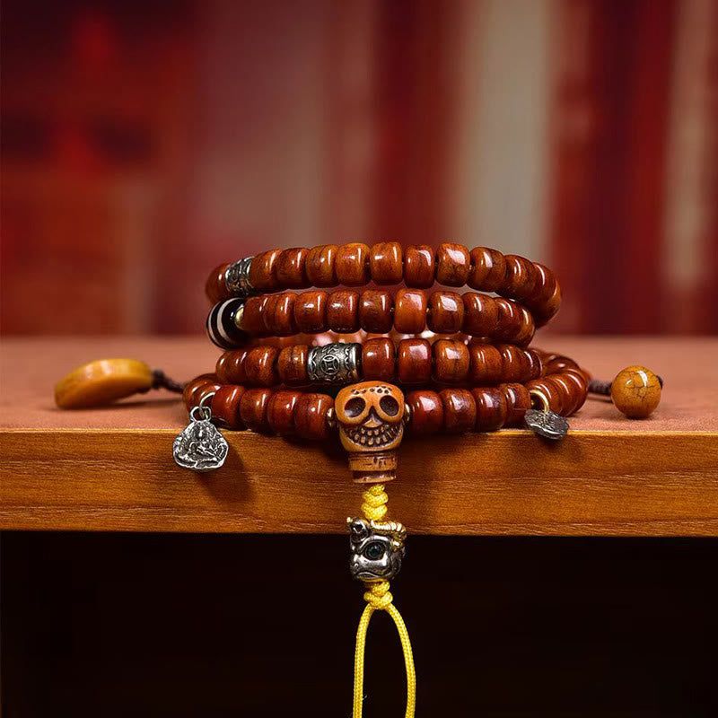 Karma Stone Tibet 108 Beads Yak Bone Dzi Bead Strength Mala